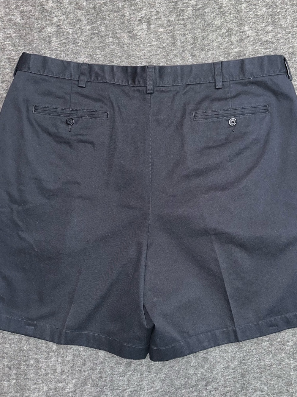 Vintage Y2K L.L.Bean Comfort Waist Chino Shorts Mens 44 Navy Blue NWT Cotton - Picture 6 of 6